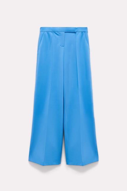 EMOTIONAL ESSENCE pants Dorothee Schumacher Wide leg pants in Punto Milano cornflower blue