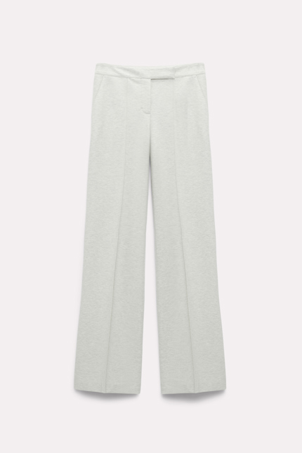 EMOTIONAL ESSENCE pants Dorothee Schumacher Wide leg pants in Punto Milano light grey