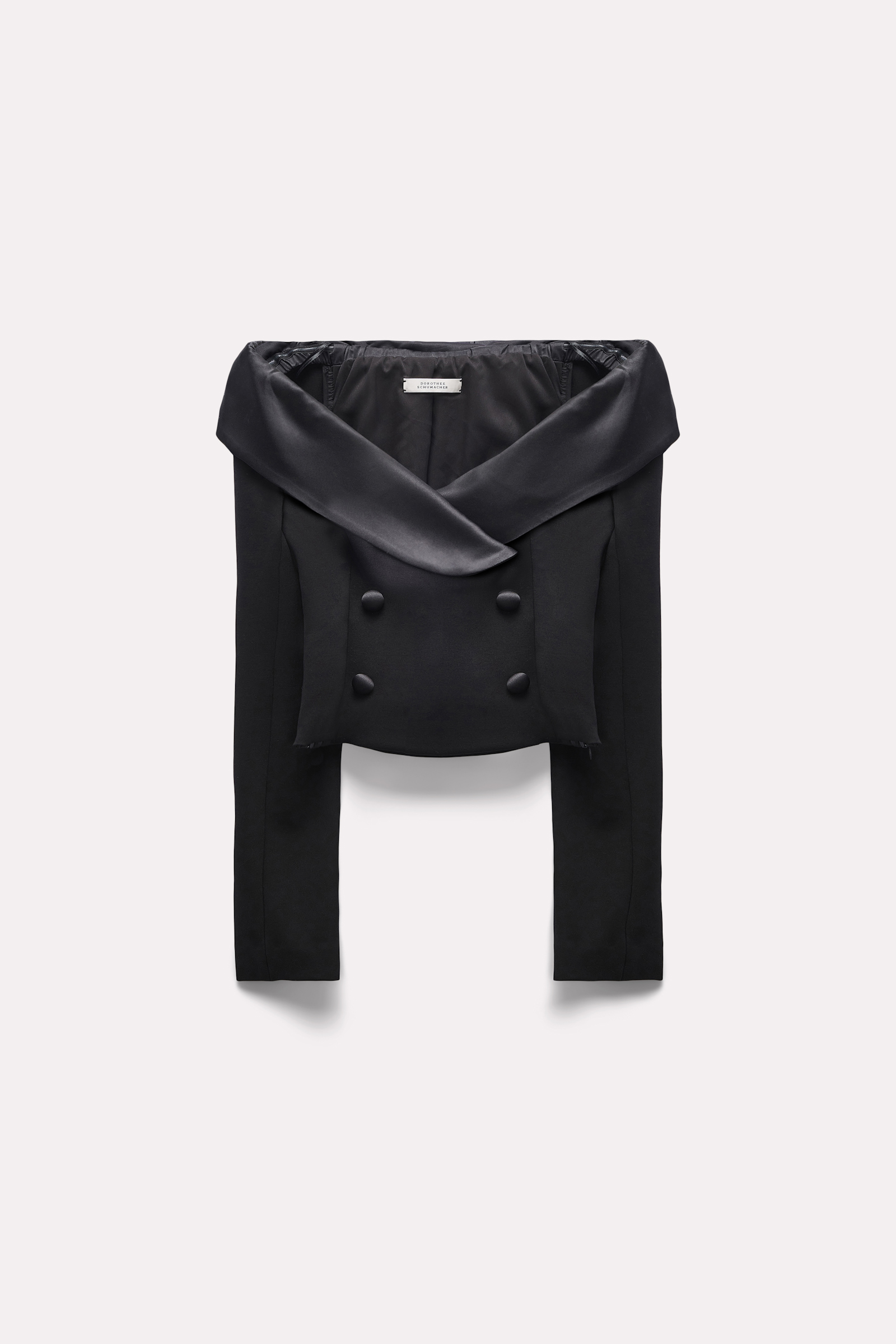 Dorothee Schumacher Off-the-shoulder top in Punto Milano pure black