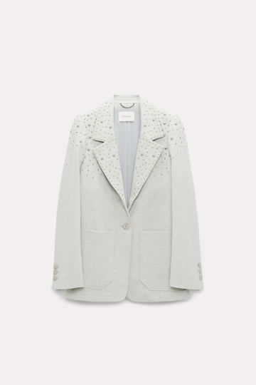 Dorothee Schumacher Punto Milano Blazer mit Ziersteinen light grey