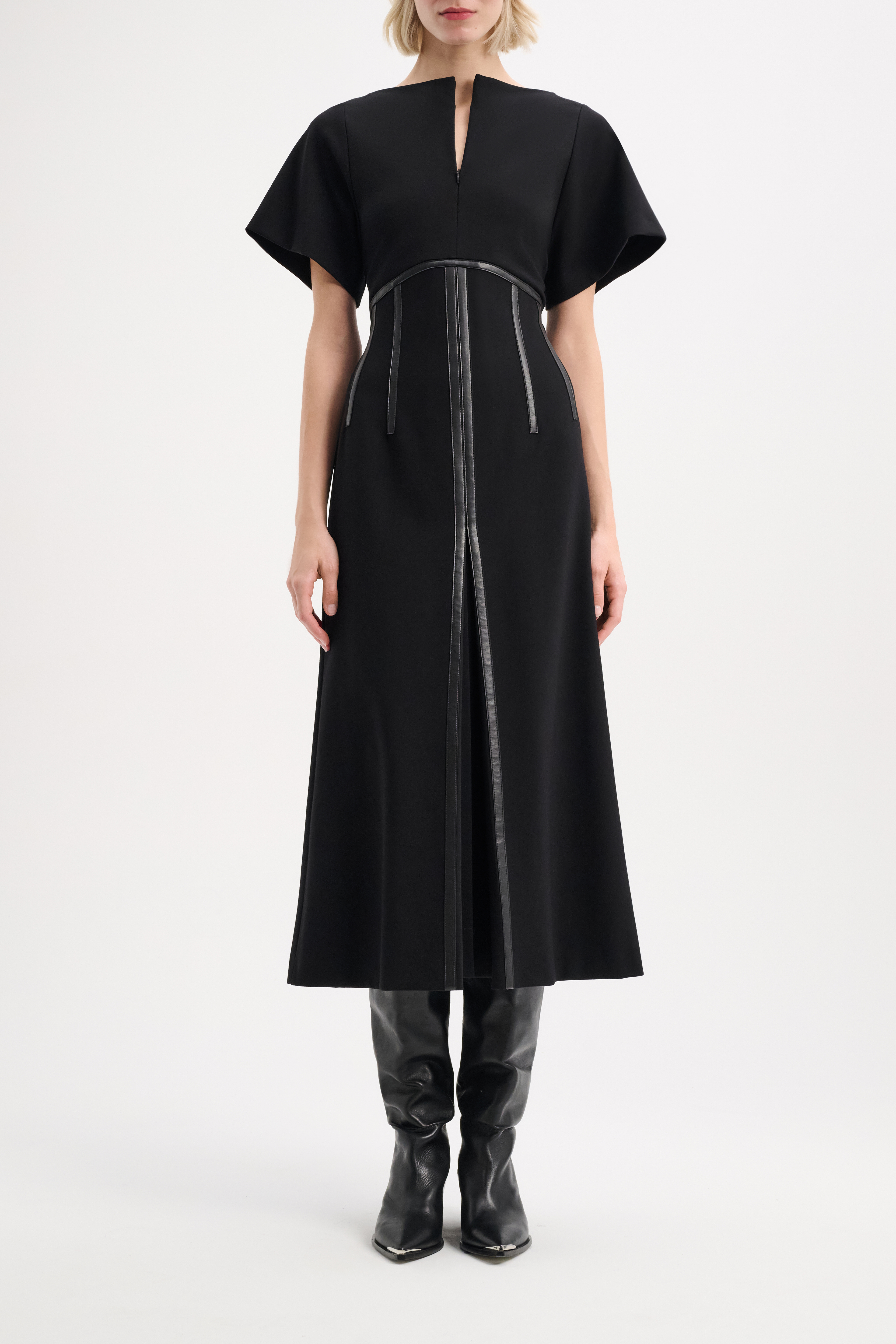 Dorothee Schumacher Dress in Punto Milano with eco leather
