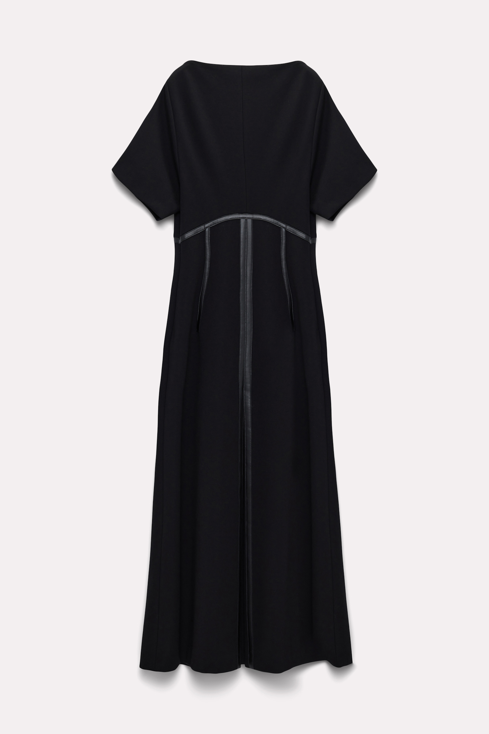Dorothee Schumacher Kleid aus Punto Milano mit Details aus Eco-Leder pure black