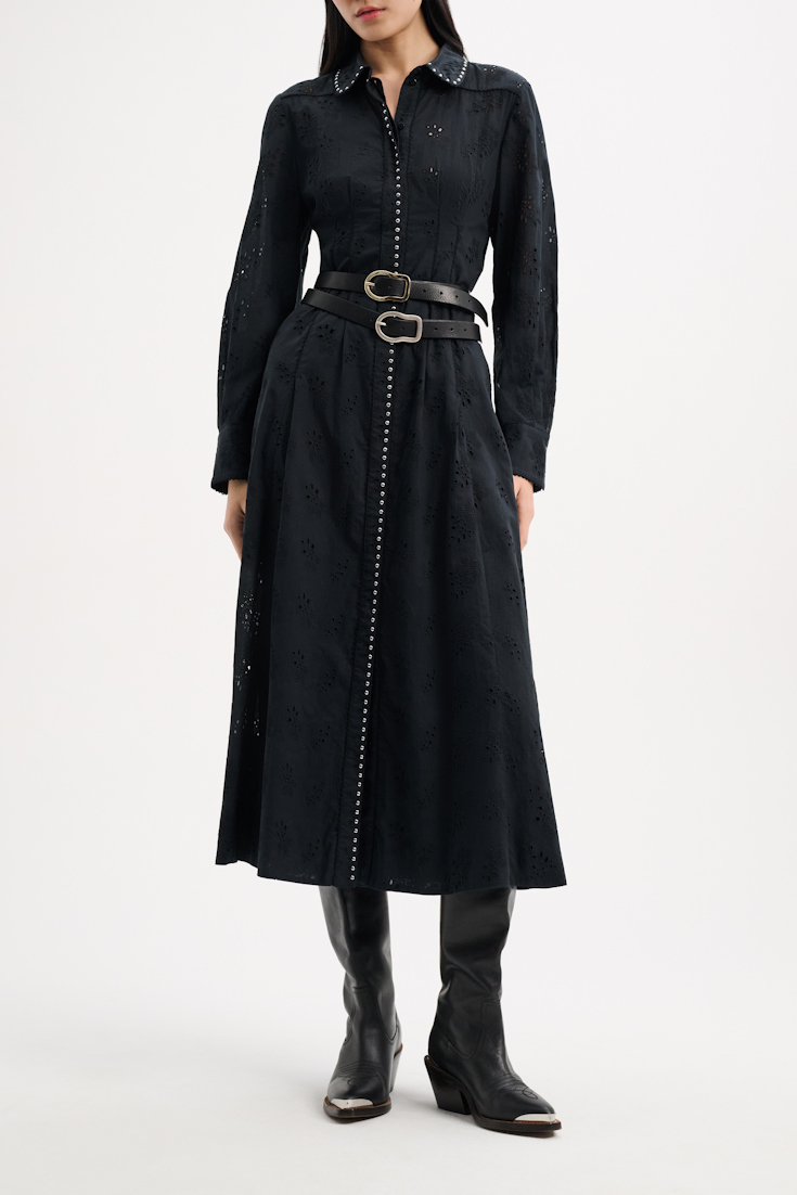 EMBROIDERED EASE dress