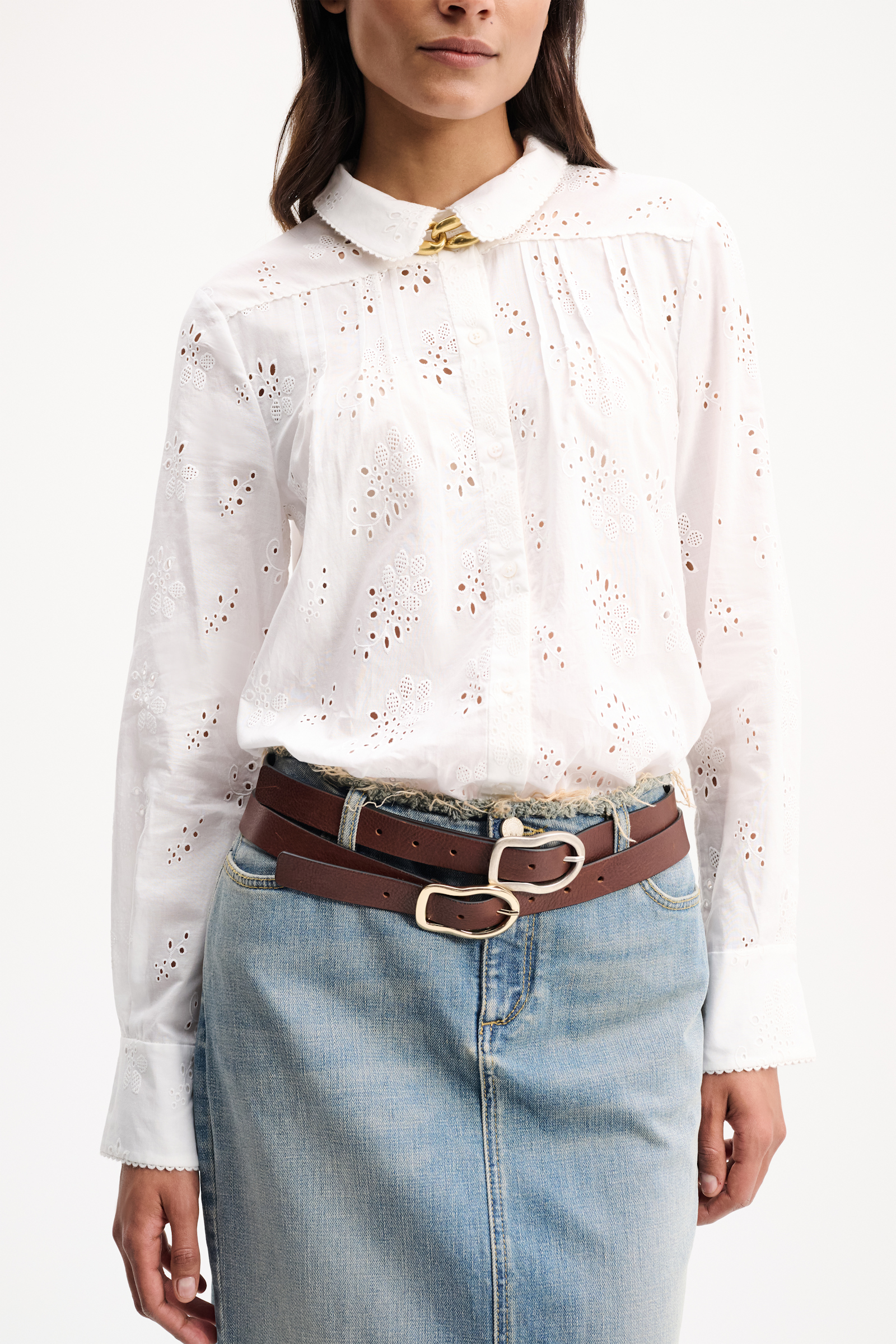 Dorothee Schumacher Blouse in broderie anglaise camellia white