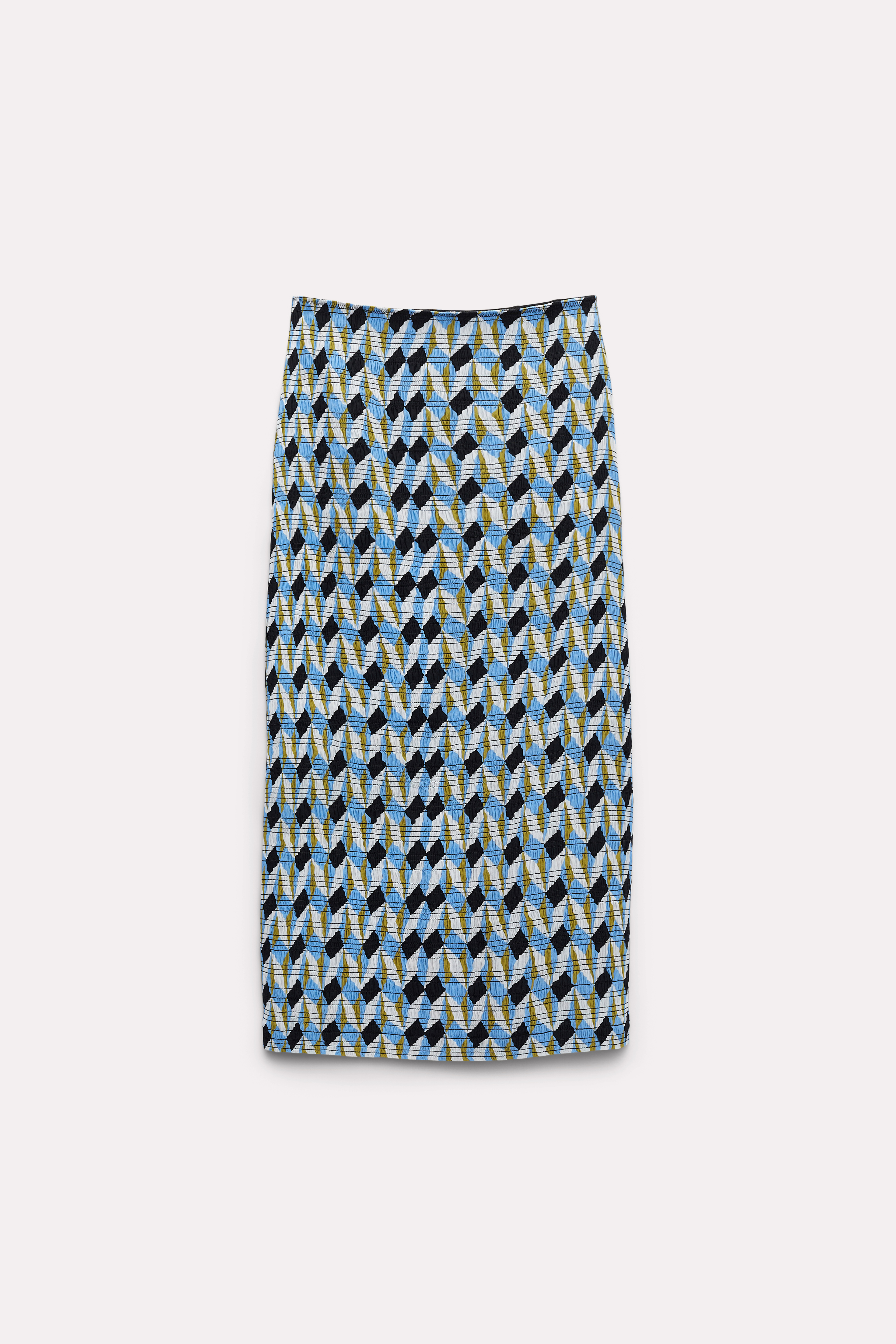 Dorothee Schumacher Graphic print smocked skirt blue graphics