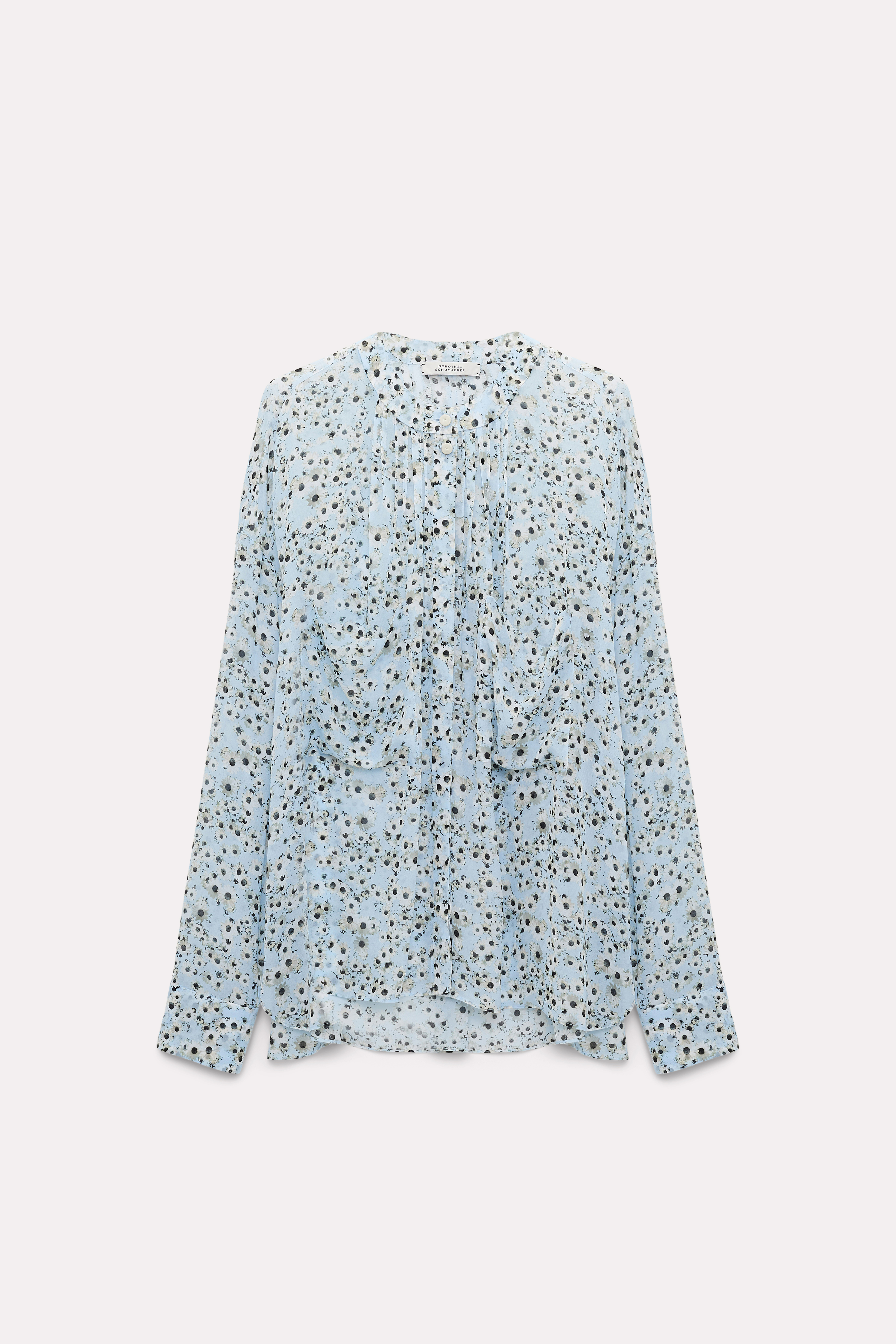 Dorothee Schumacher Daisy print blouse white blue flower mix