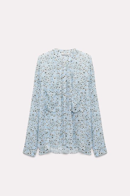 BLOOMING MEADOW blouse Dorothee Schumacher Daisy print blouse white blue flower mix