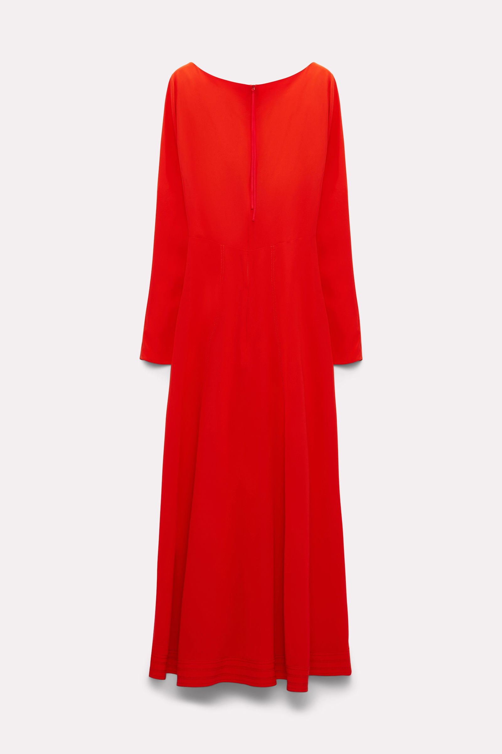 Dorothee Schumacher Seidenkleid mit geschlitzter Neckline shiny red