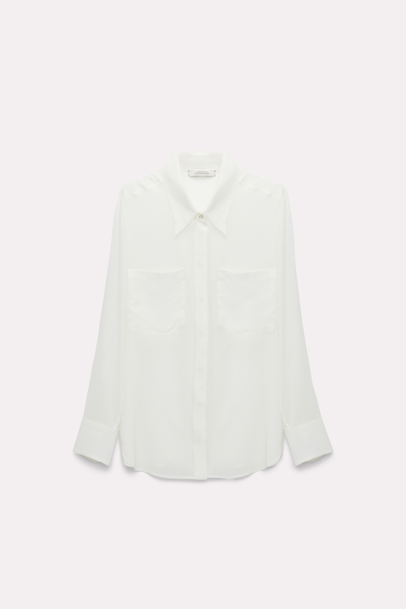 Dorothee Schumacher Silk Blouse With Pockets In White