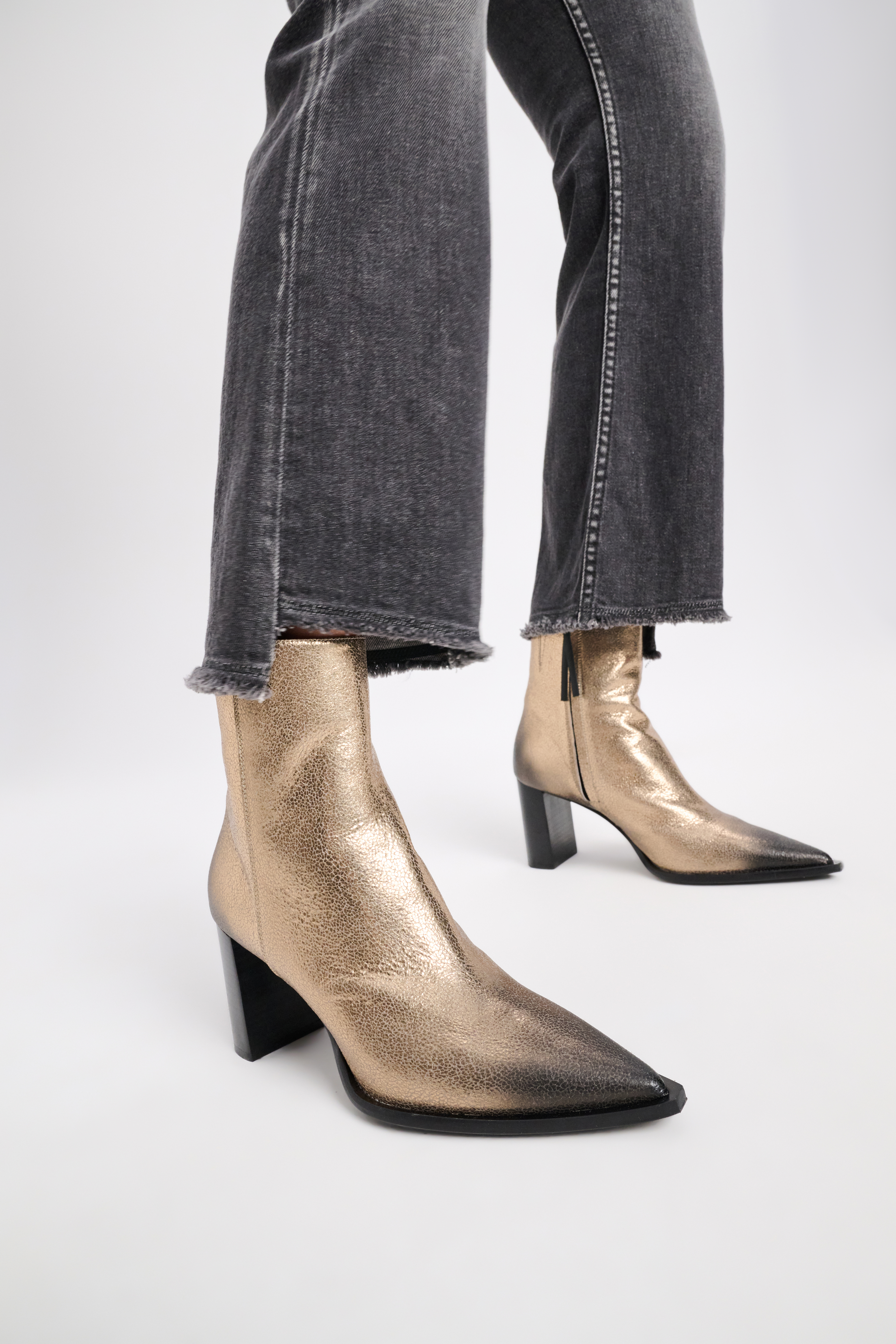 Dorothee Schumacher Metallic crackle leather ankle