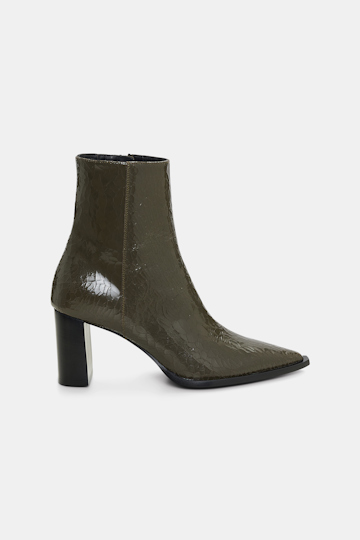 Dorothee Schumacher Crackle-effect ankle boots true khaki