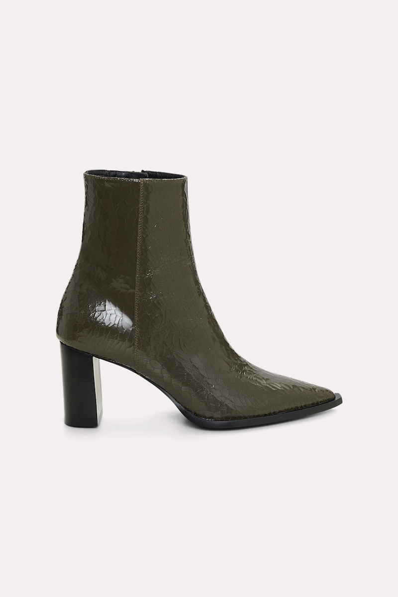 Dorothee Schumacher Crackle-effect Ankle Boots In Green