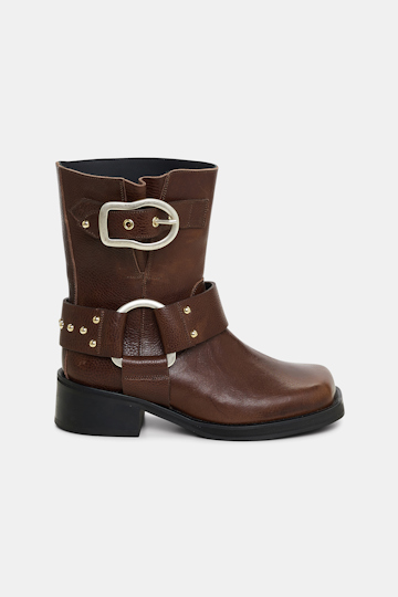 Dorothee Schumacher Bikerboot mit Signature-Schließe true brown