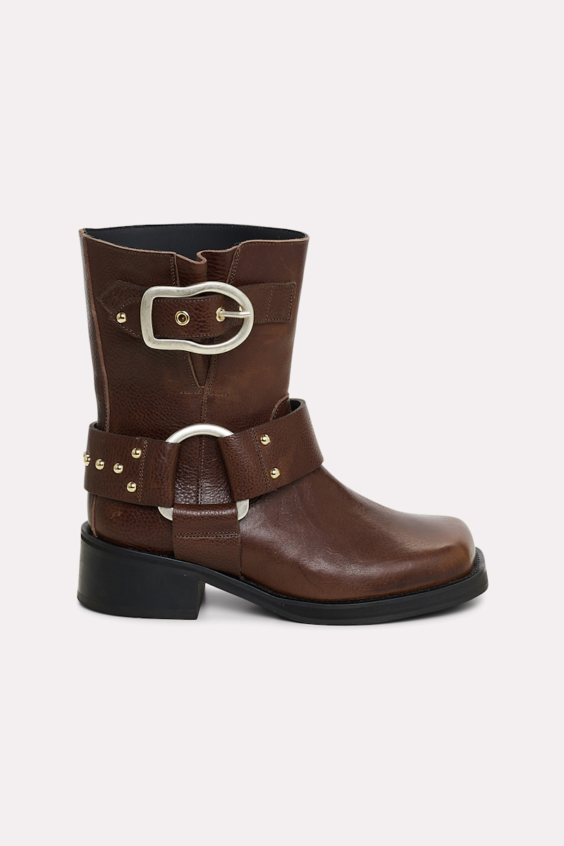 Dorothee Schumacher Stud-embellished Leather Boots In Brown