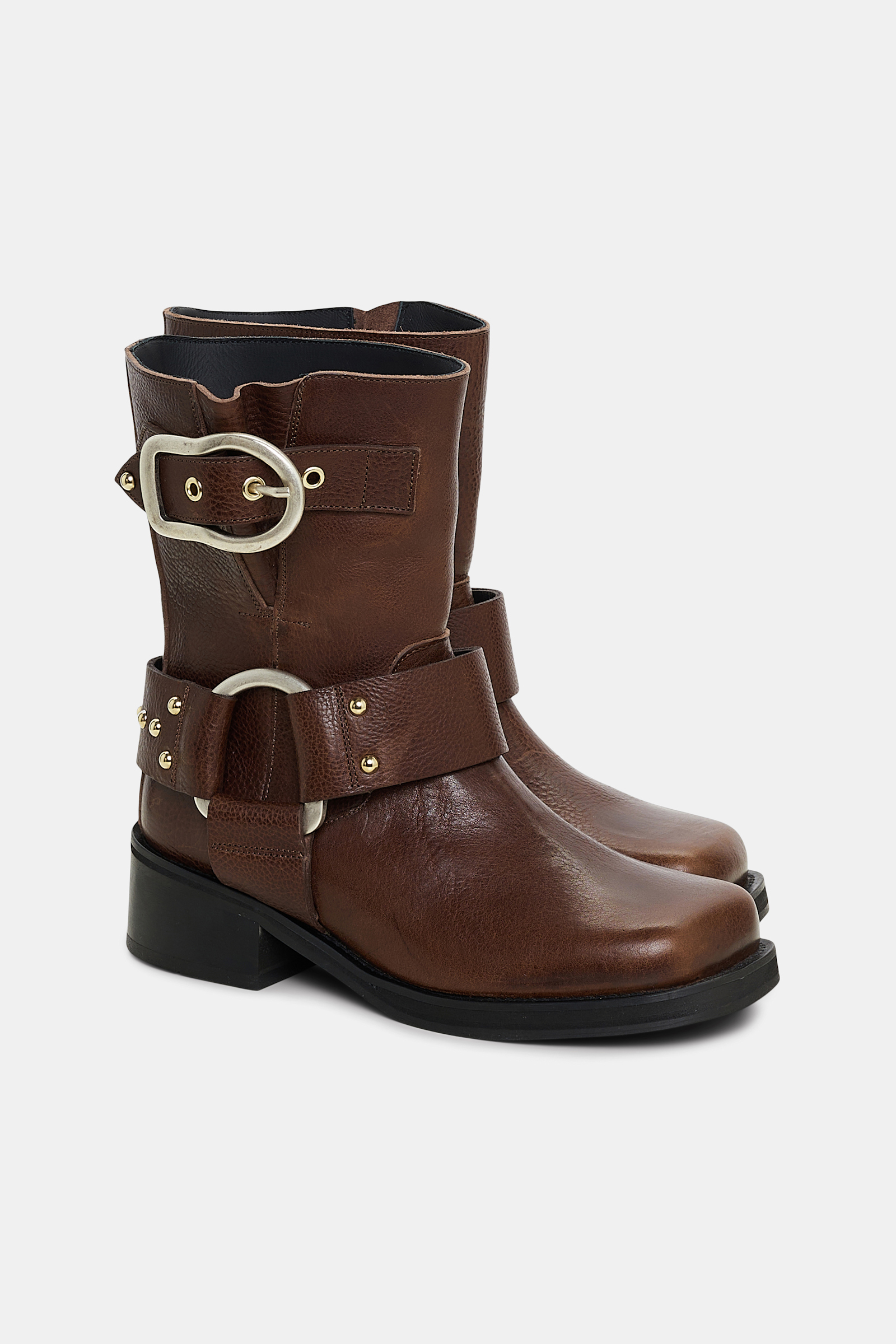 Dorothee Schumacher Biker boots with signature buckle true brown