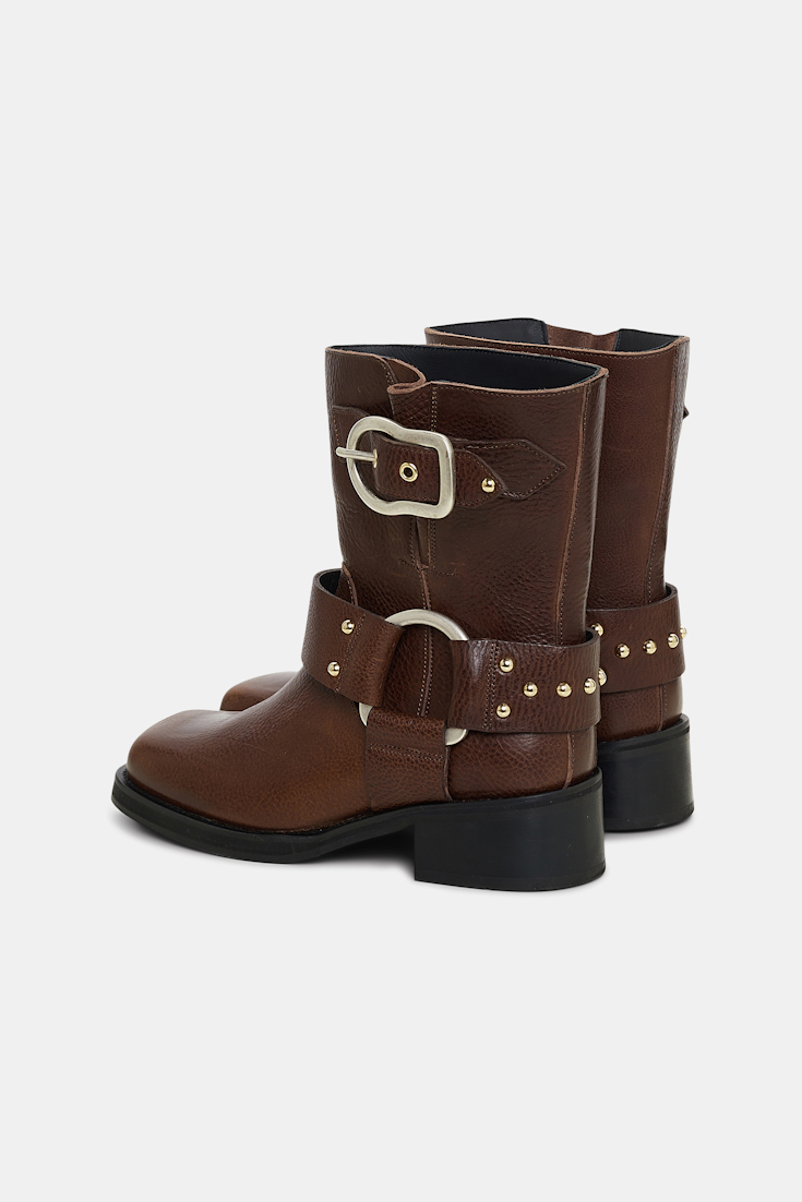 Dorothee Schumacher Biker boots with signature buckle true brown