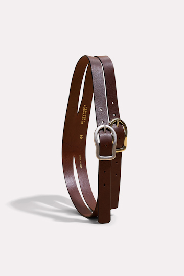 Dorothee Schumacher Two-tone double wrap belt true brown