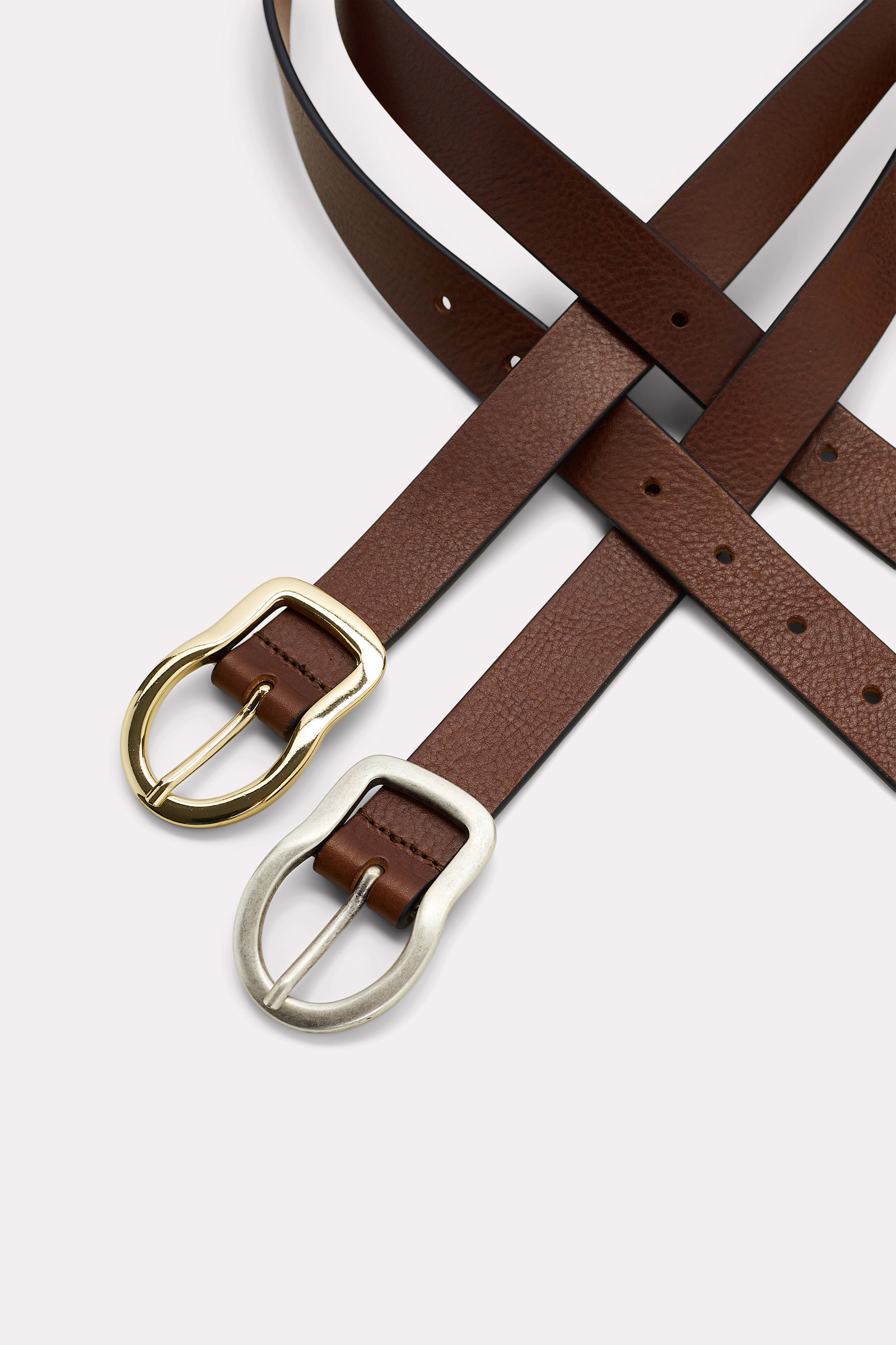 Dorothee Schumacher Two-tone double wrap belt true brown