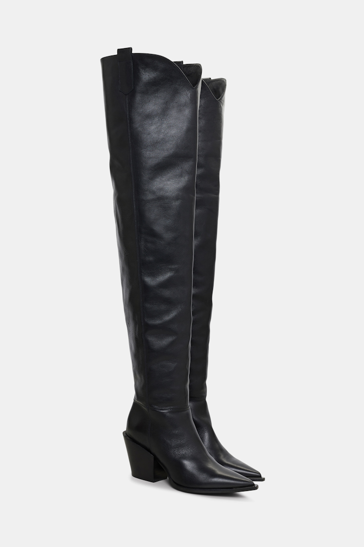 Dorothee Schumacher Overknee Western Boot pure black