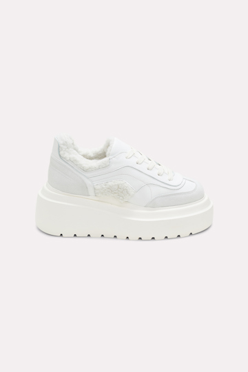 Dorothee Schumacher Platform Sneaker aus Materialmix cool white