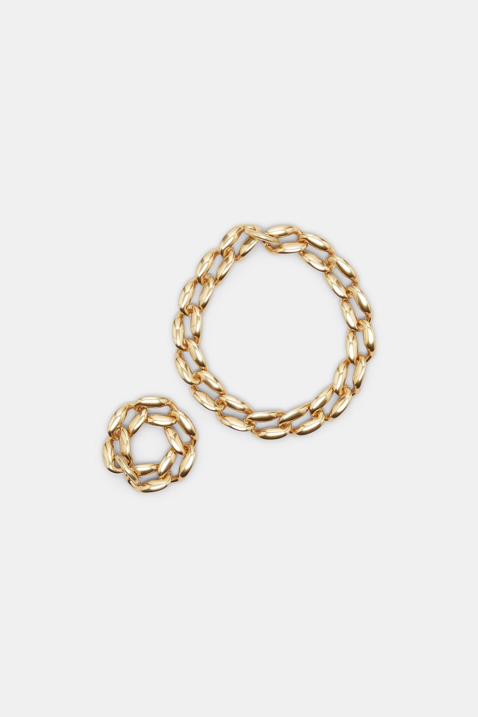 Dorothee Schumacher Brass tone chunky chain bracelet antique gold