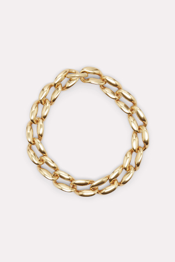 Dorothee Schumacher Brass tone chunky chain necklace antique gold