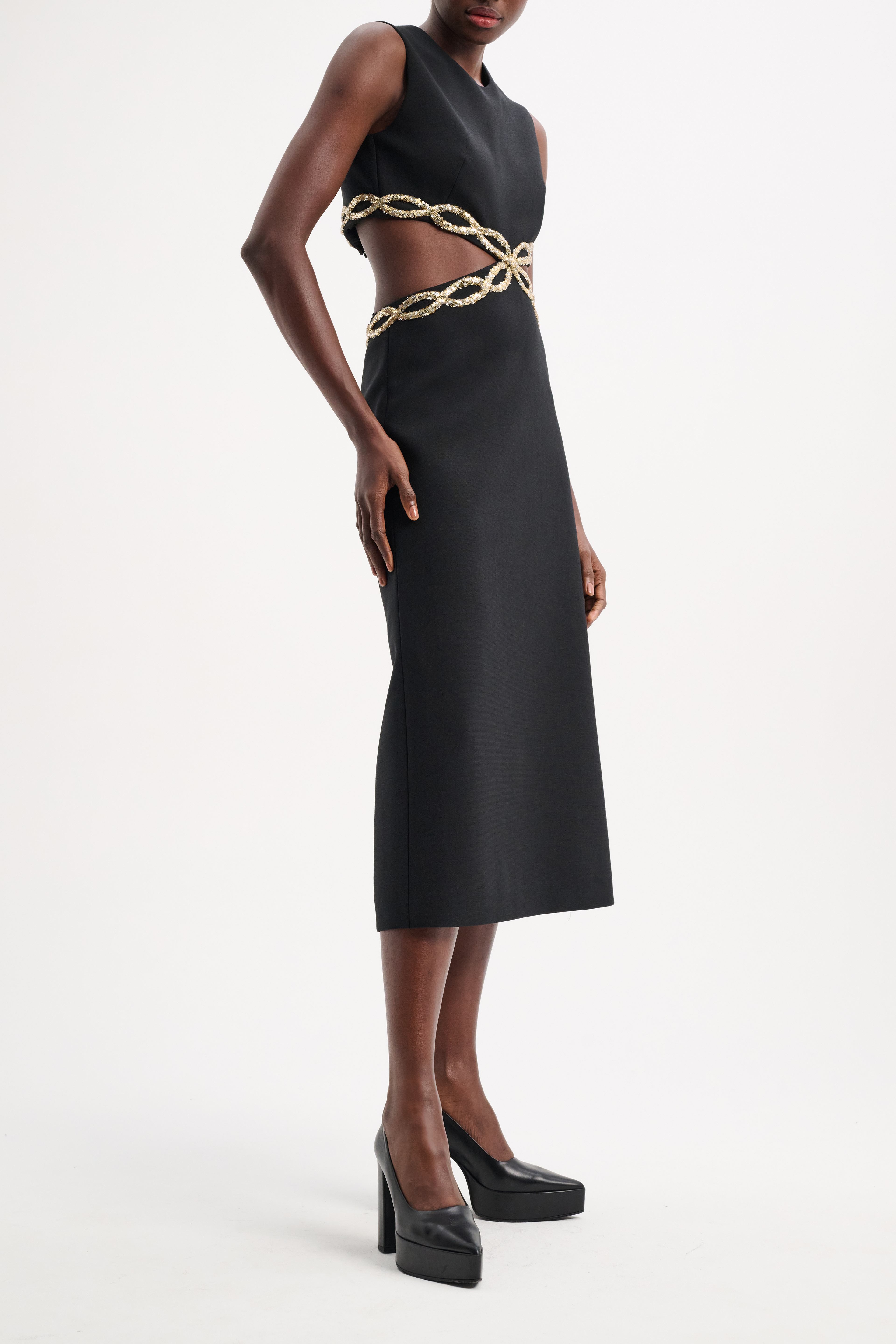 Dorothee Schumacher Sleeveless long dress with sequin embellished