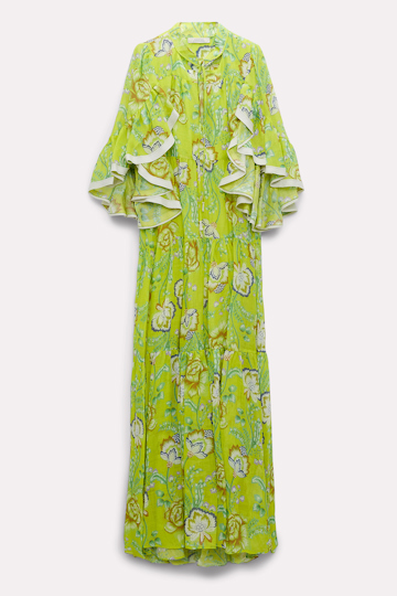 Dorothee Schumacher PRINTED DRESS IN RAMIE colorful yellow