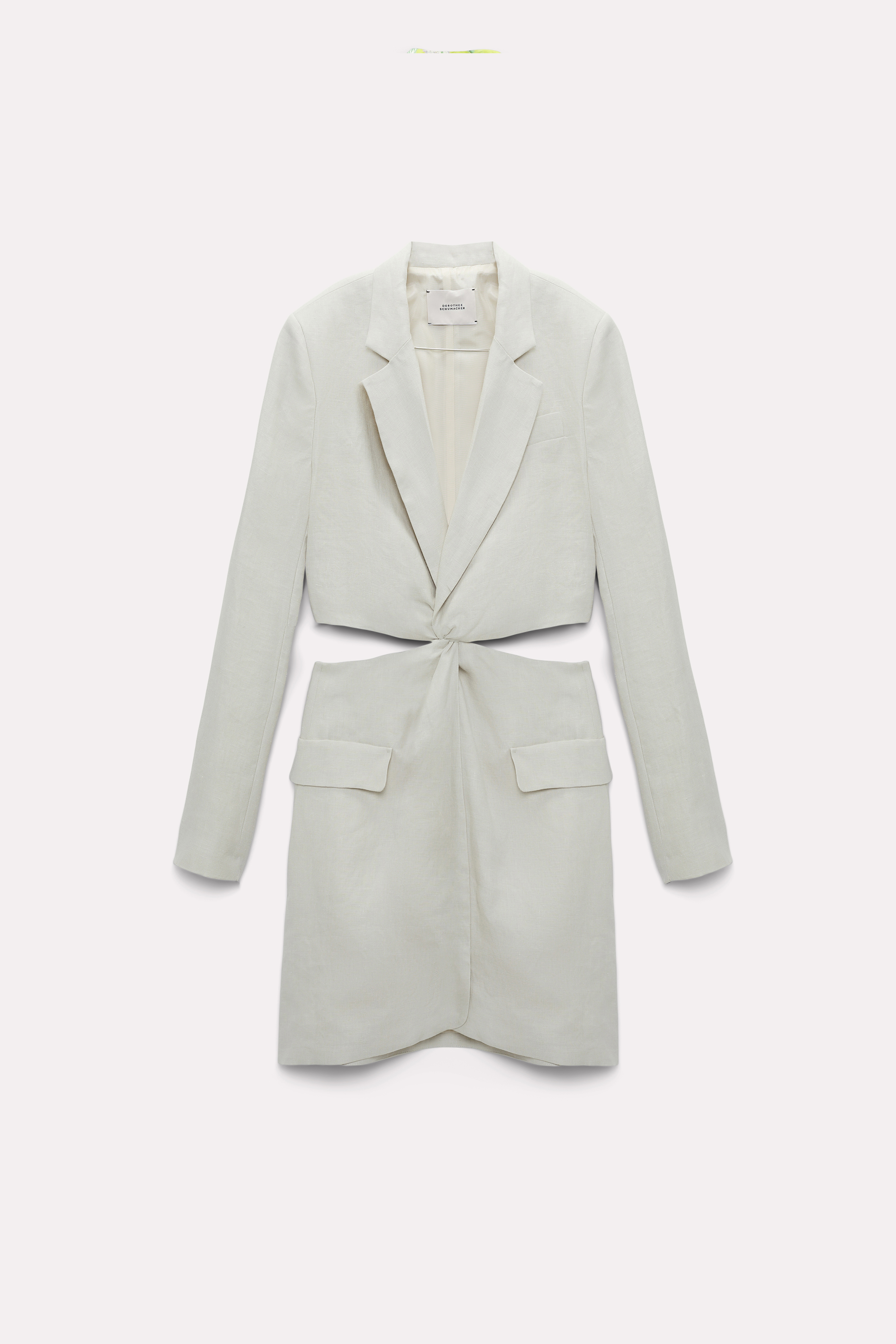 Dorothee Schumacher Twisted Cut-out Blazer Dress In White