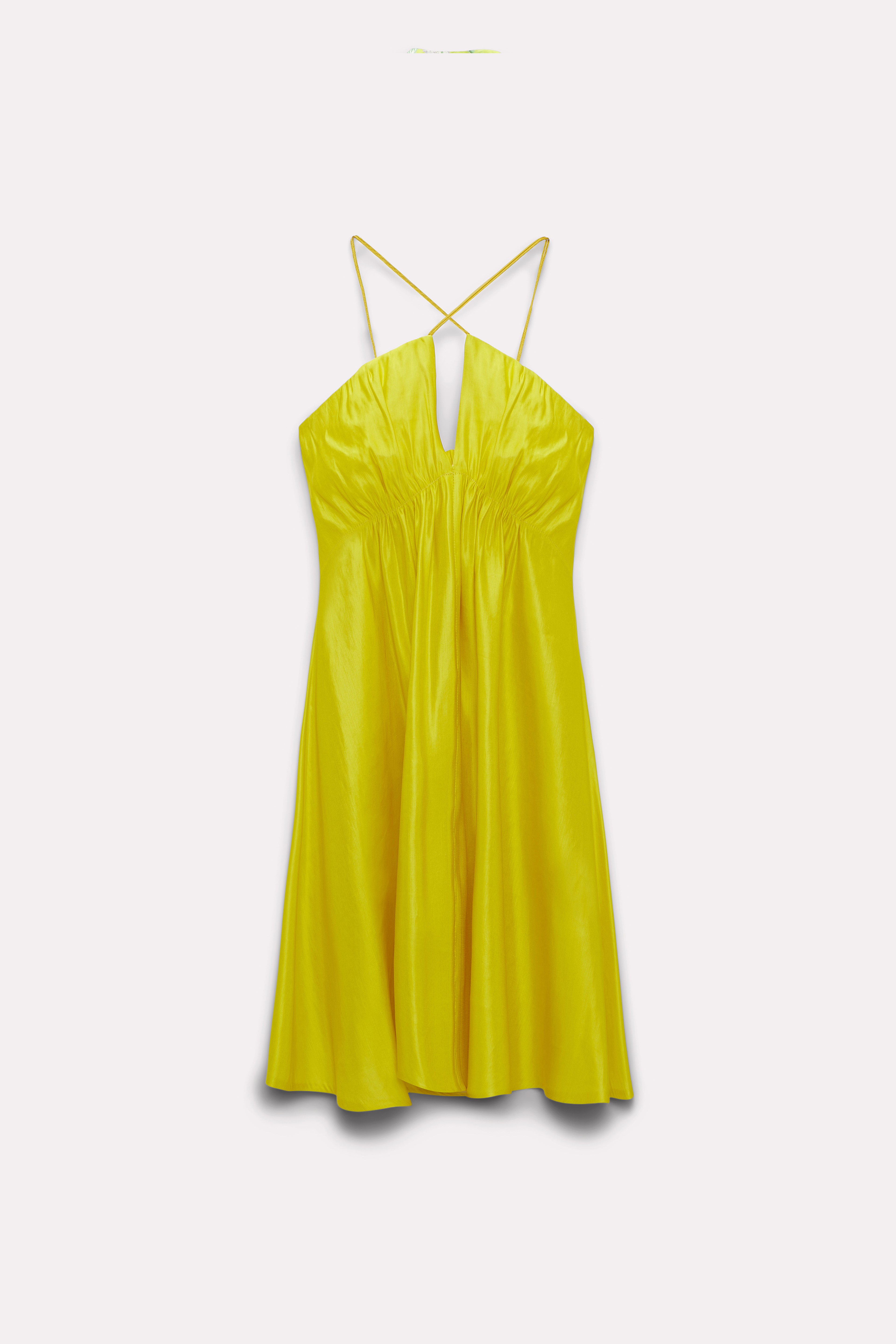 Dorothee Schumacher Bandeau Dress In Hemp Mix In Yellow