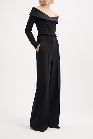 Dorothee Schumacher Wide leg pants in Punto Milano pure black