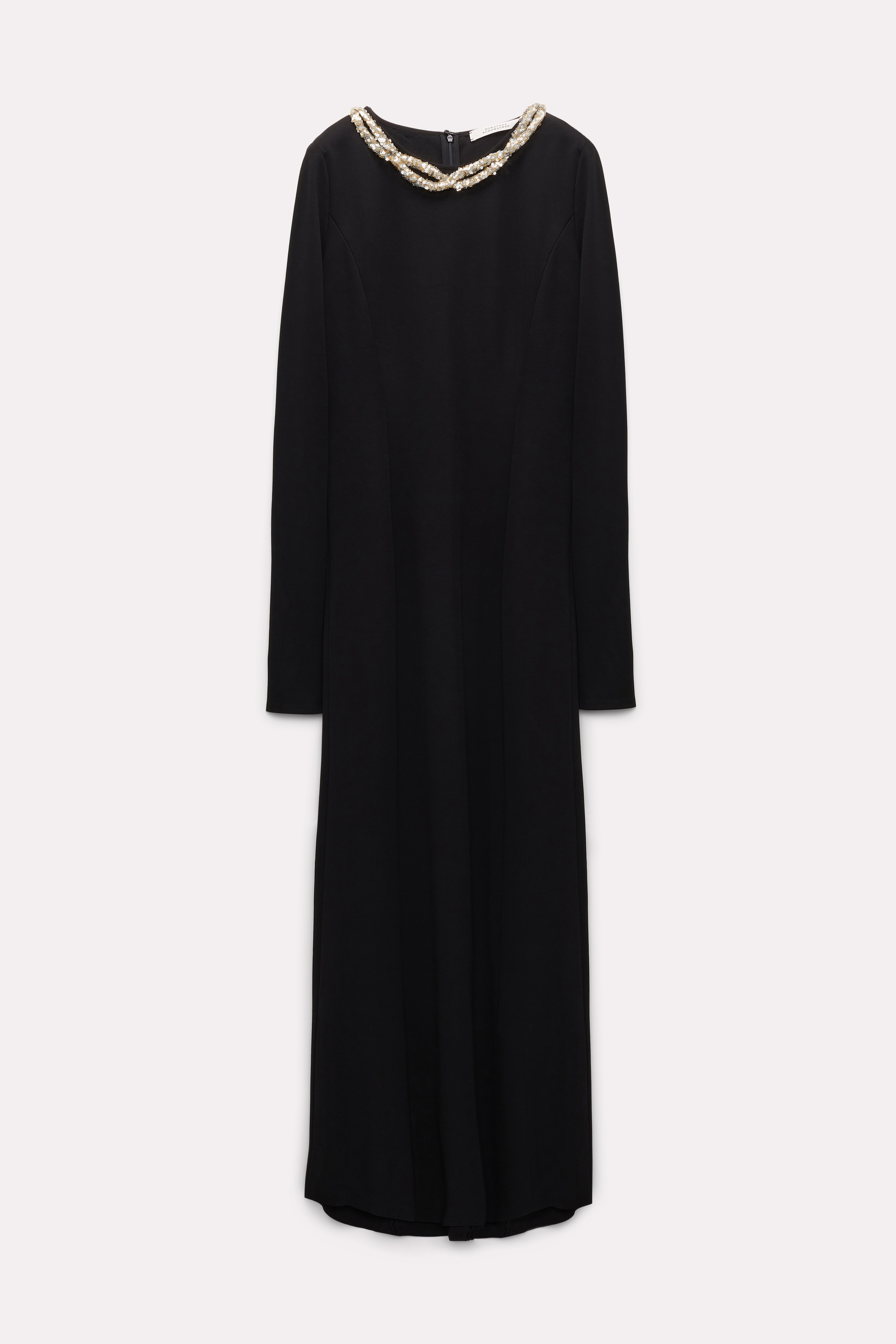 Dorothee Schumacher Long dress with sequin embellishment pure black