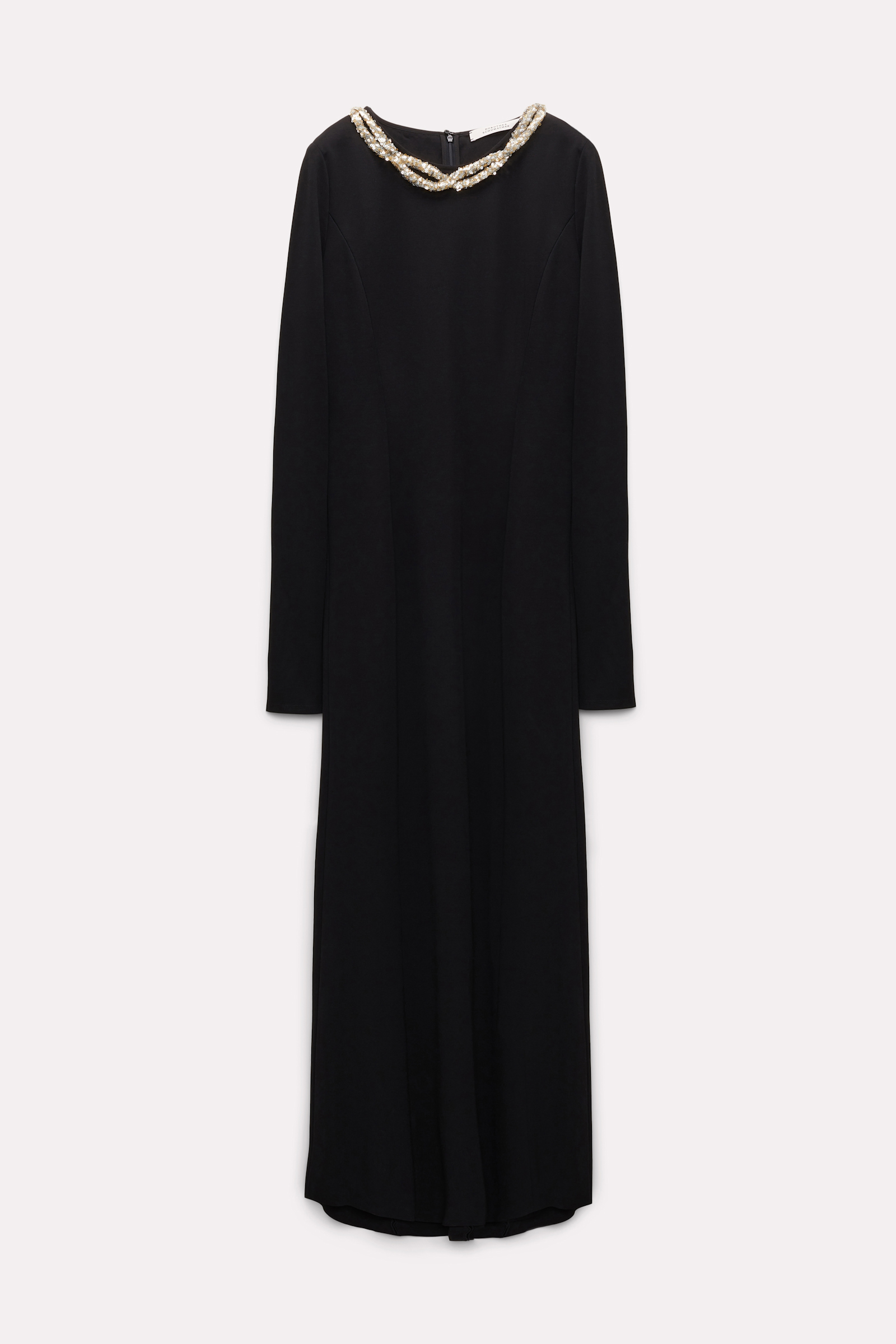Dorothee Schumacher Langes Kleid mit Embroidery pure black