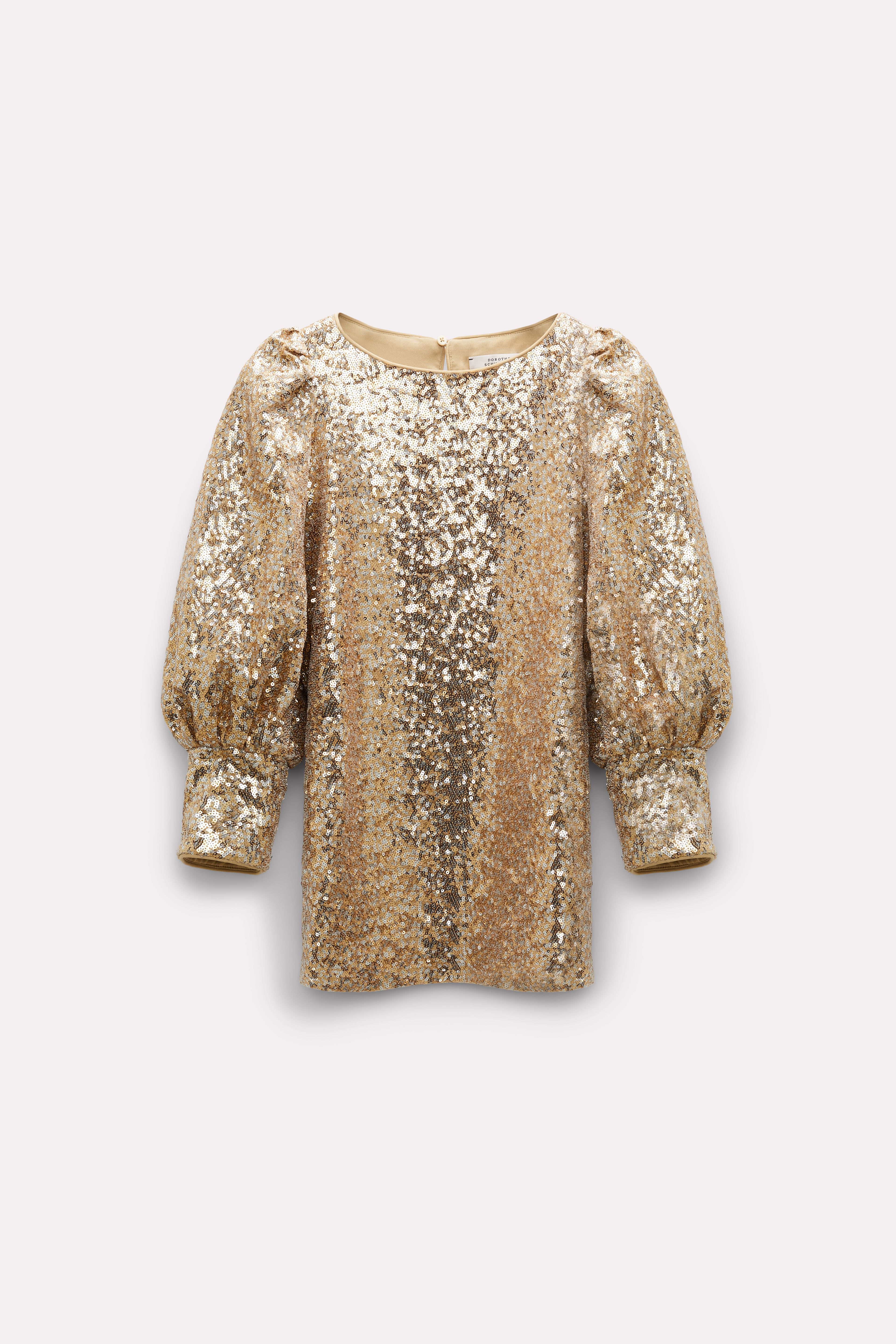 Dorothee Schumacher Sequin top with voluminous sleeves colorful sparkle