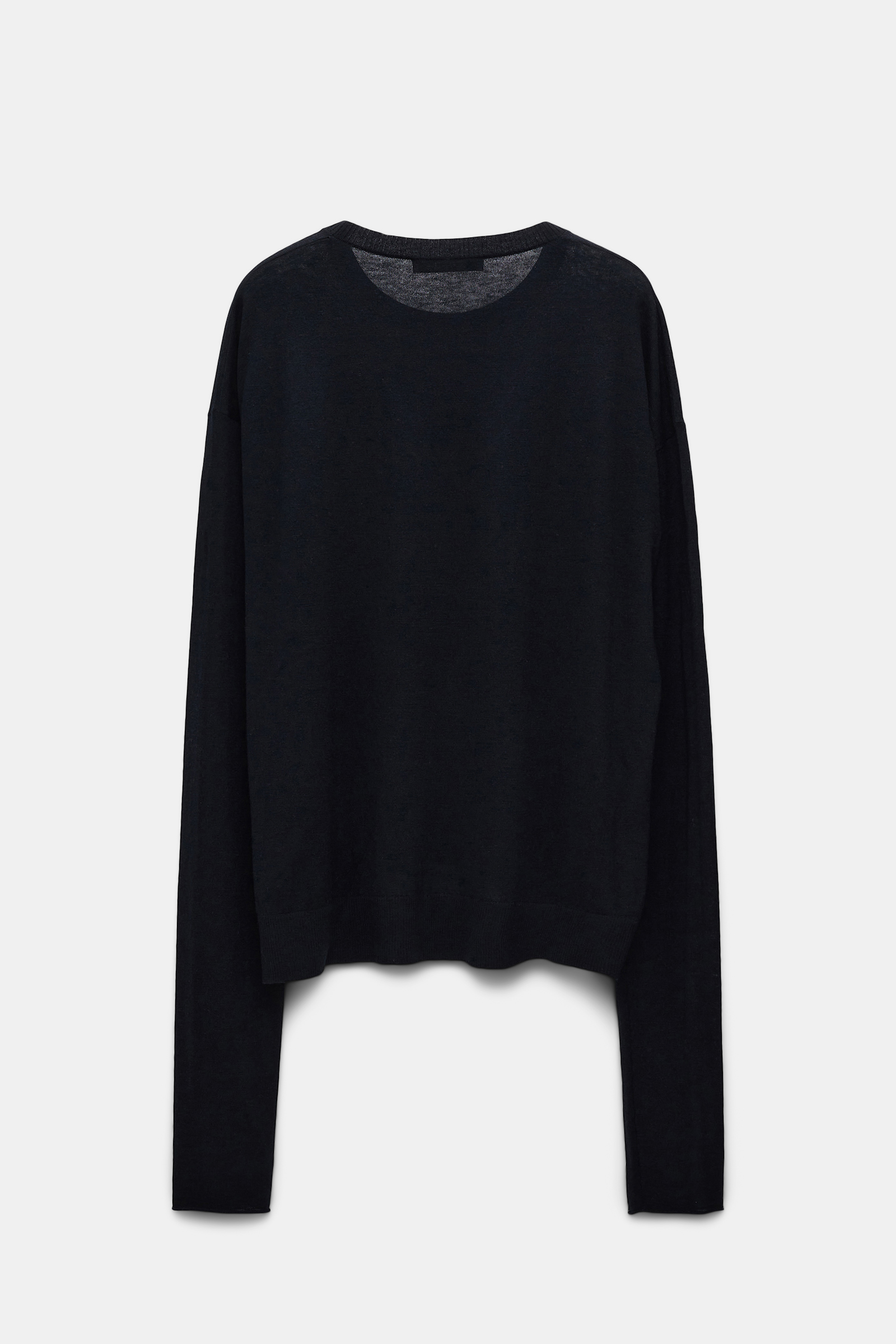 Dorothee Schumacher Merino-Kaschmir Pullover mit Satin-Details pure black