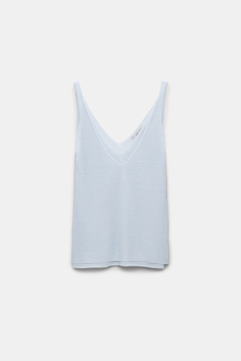 Dorothee Schumacher Layered V-neck Tank Top In Blue