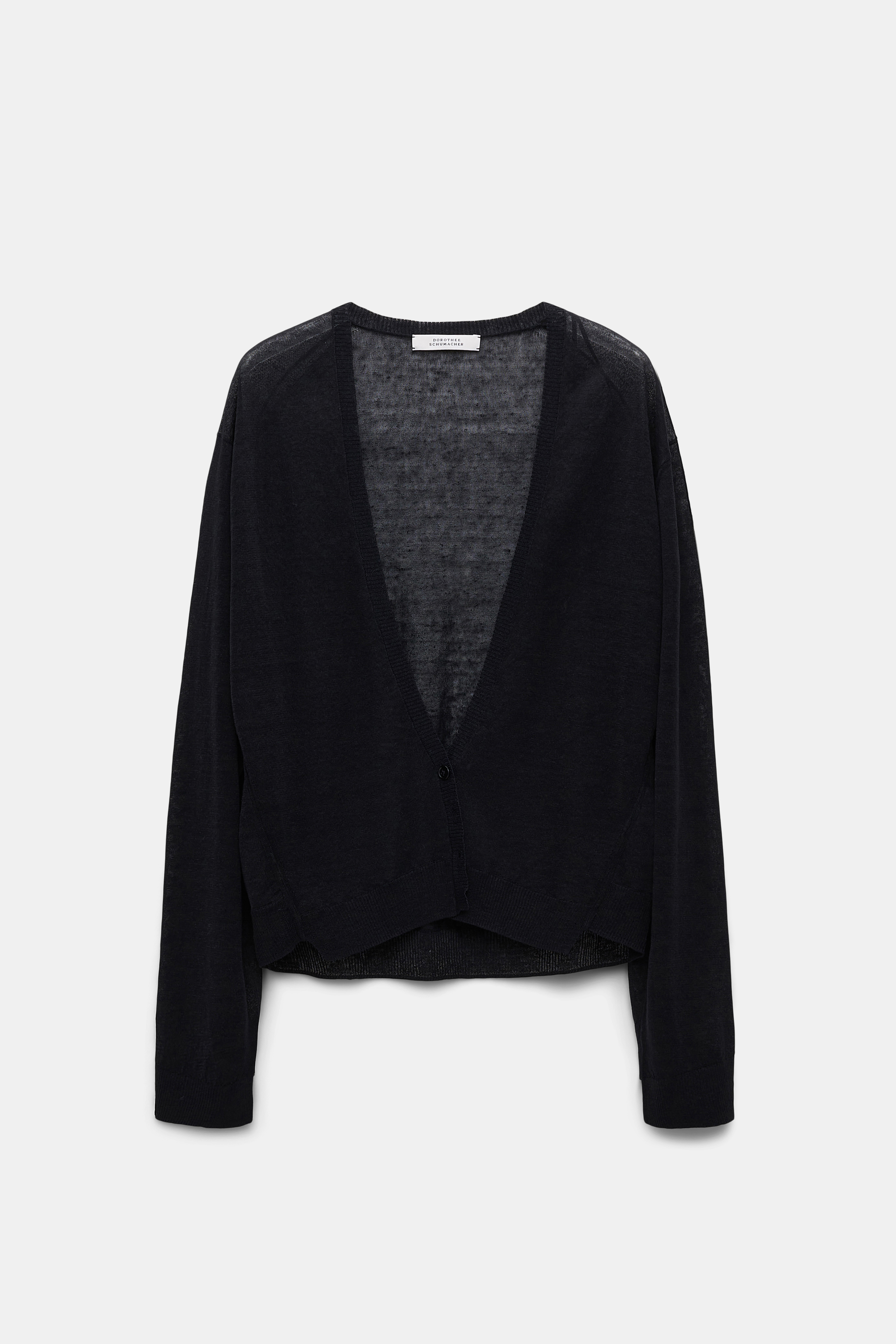 Dorothee Schumacher Cardigan aus Leinenmix pure black