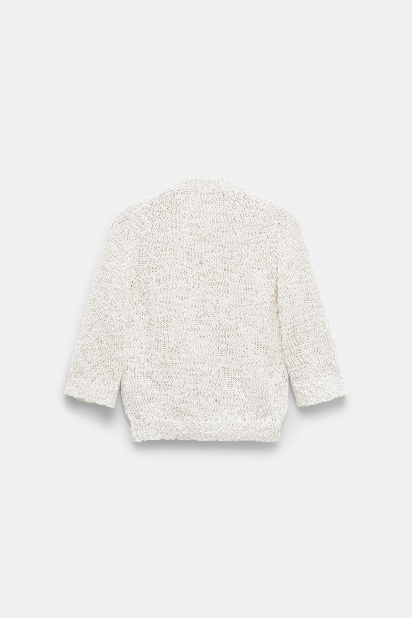 Dorothee Schumacher Textural knit cotton cardigan camellia white