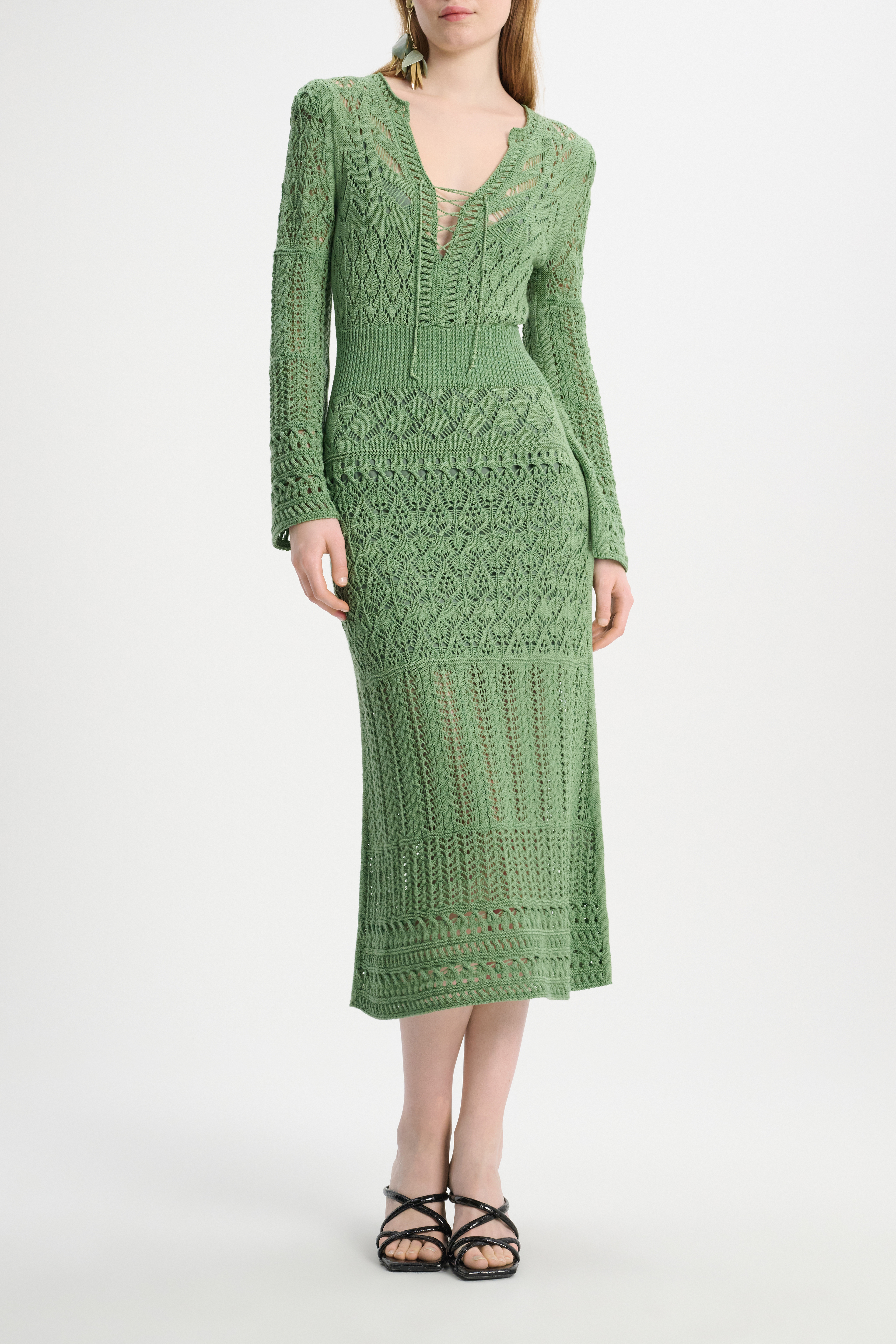 Dorothee Schumacher Open knit dress with mixed pointelle