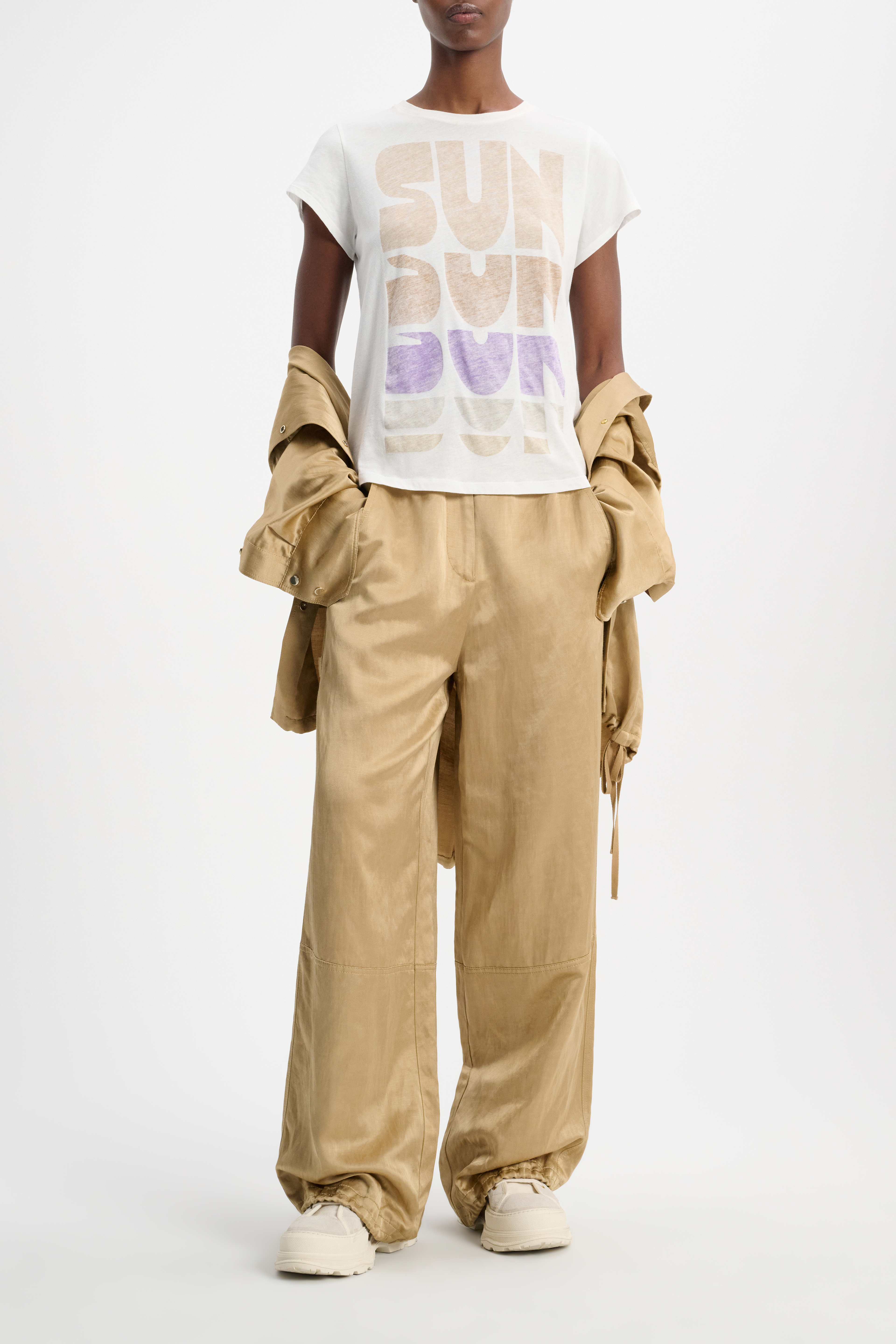 Dorothee Schumacher Cotton T-shirt with lettered SUN