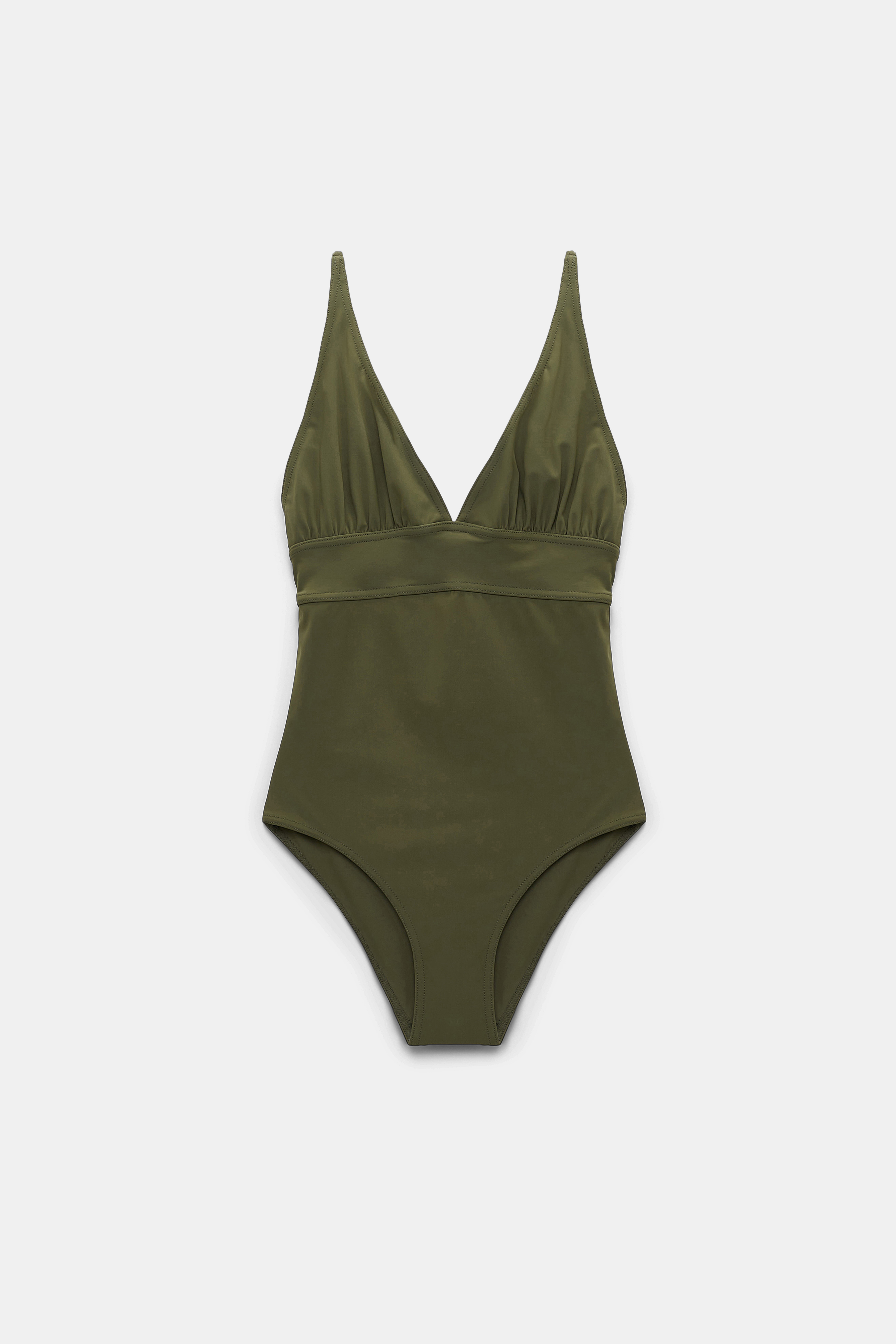 Dorothee Schumacher One piece swimsuit with adjustable straps dark olive green