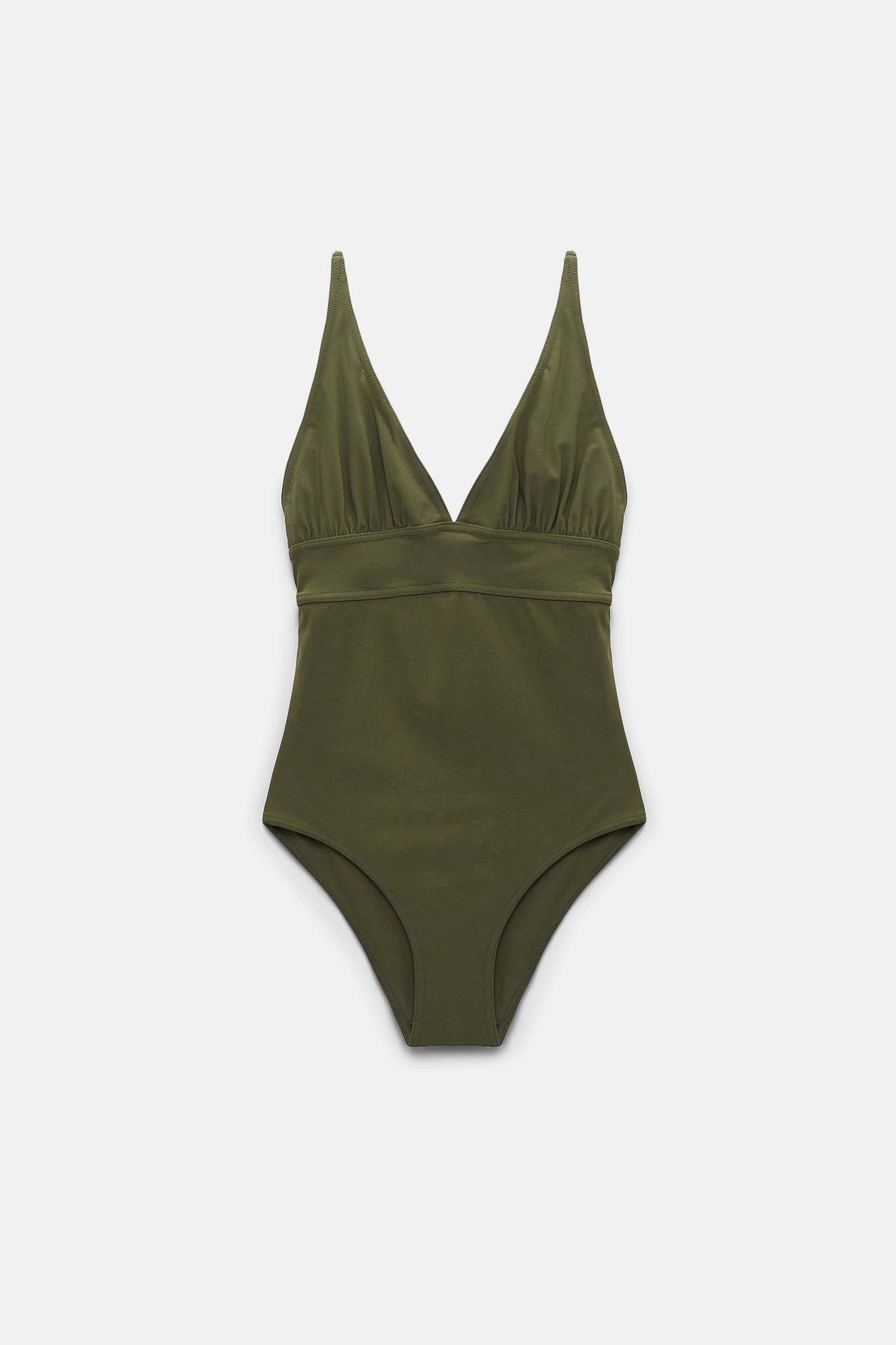 Dorothee Schumacher One piece swimsuit with adjustable straps dark olive green