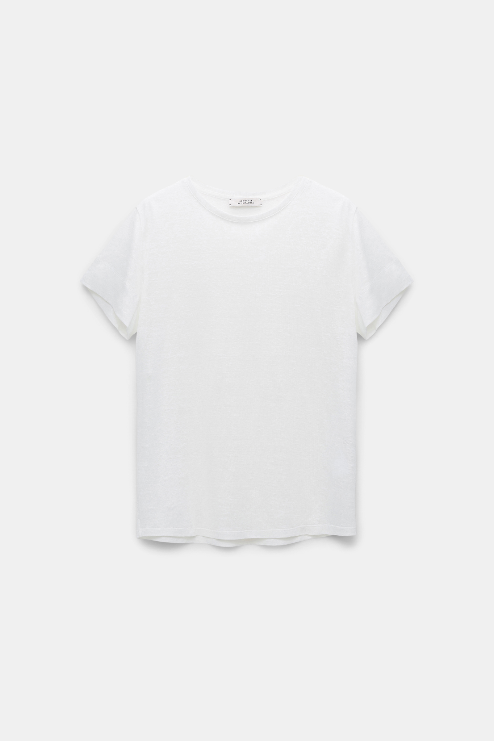 Dorothee Schumacher Rundhalsshirt aus Hanf shaded white