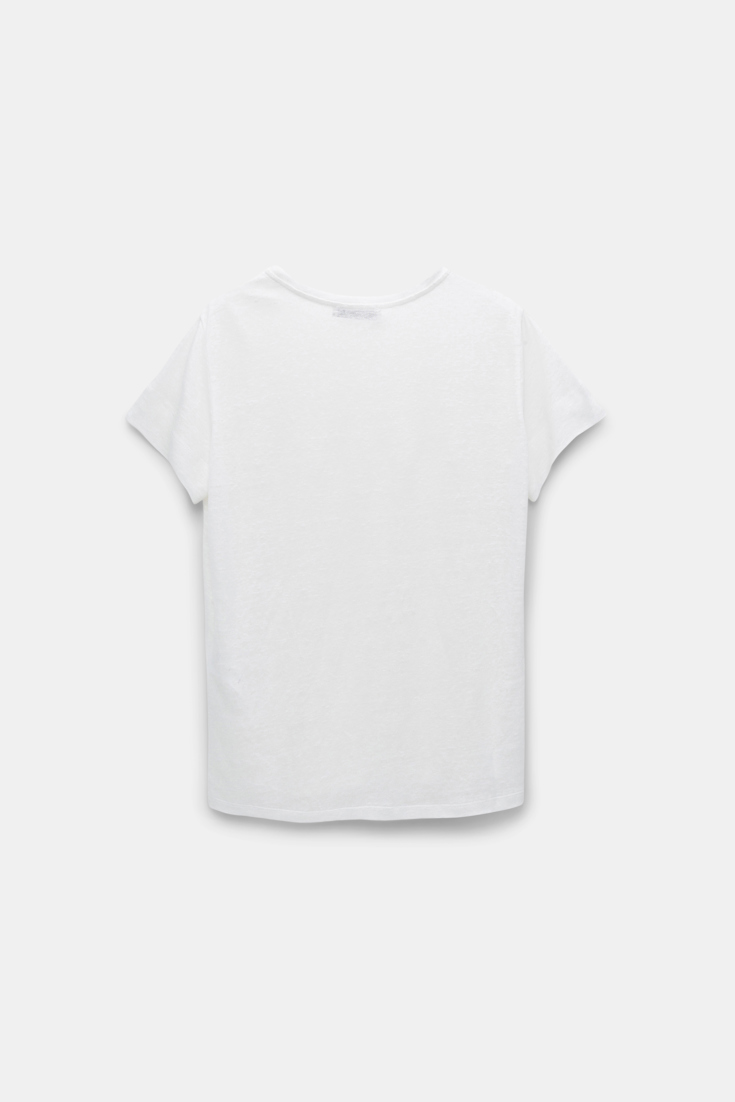 Dorothee Schumacher Rundhalsshirt aus Hanf shaded white