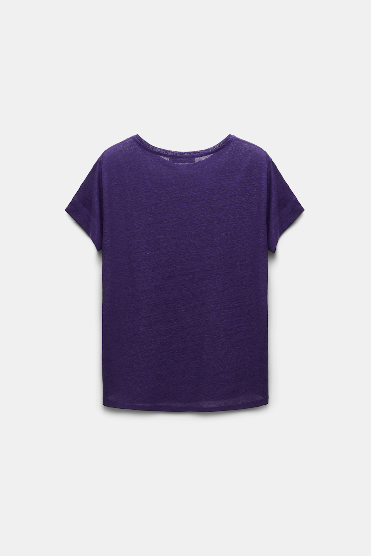 Dorothee Schumacher Round neck hemp T-shirt medium purple