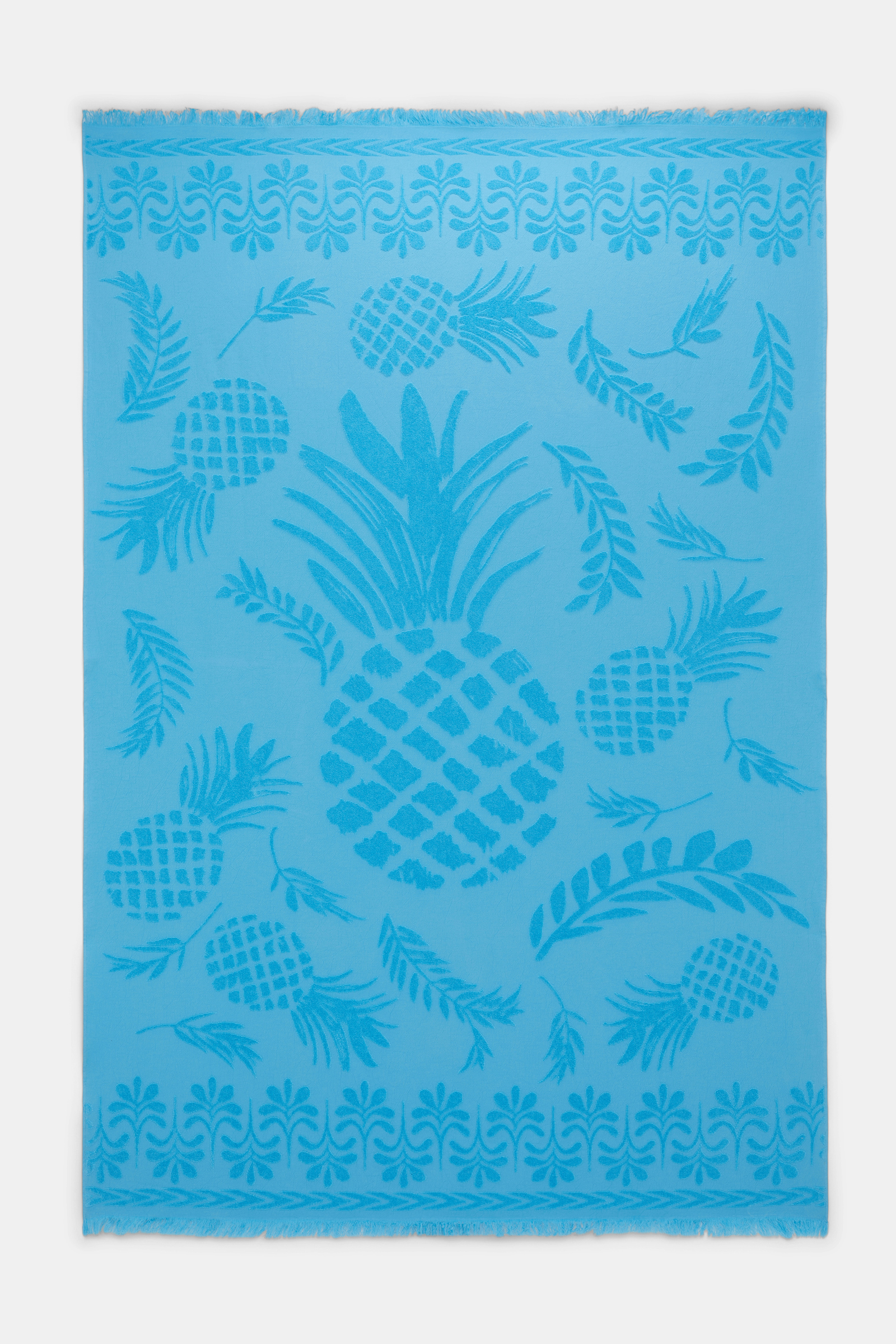 Dorothee Schumacher Badehandtuch mit gewebtem Ananas-Jacquardmuster greyblue 2