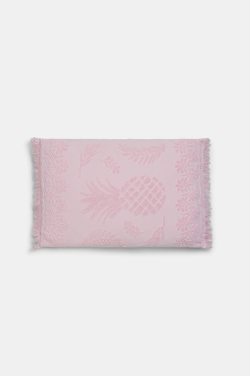 Dorothee Schumacher Cotton pillow with woven jacquard pineapple pattern pink