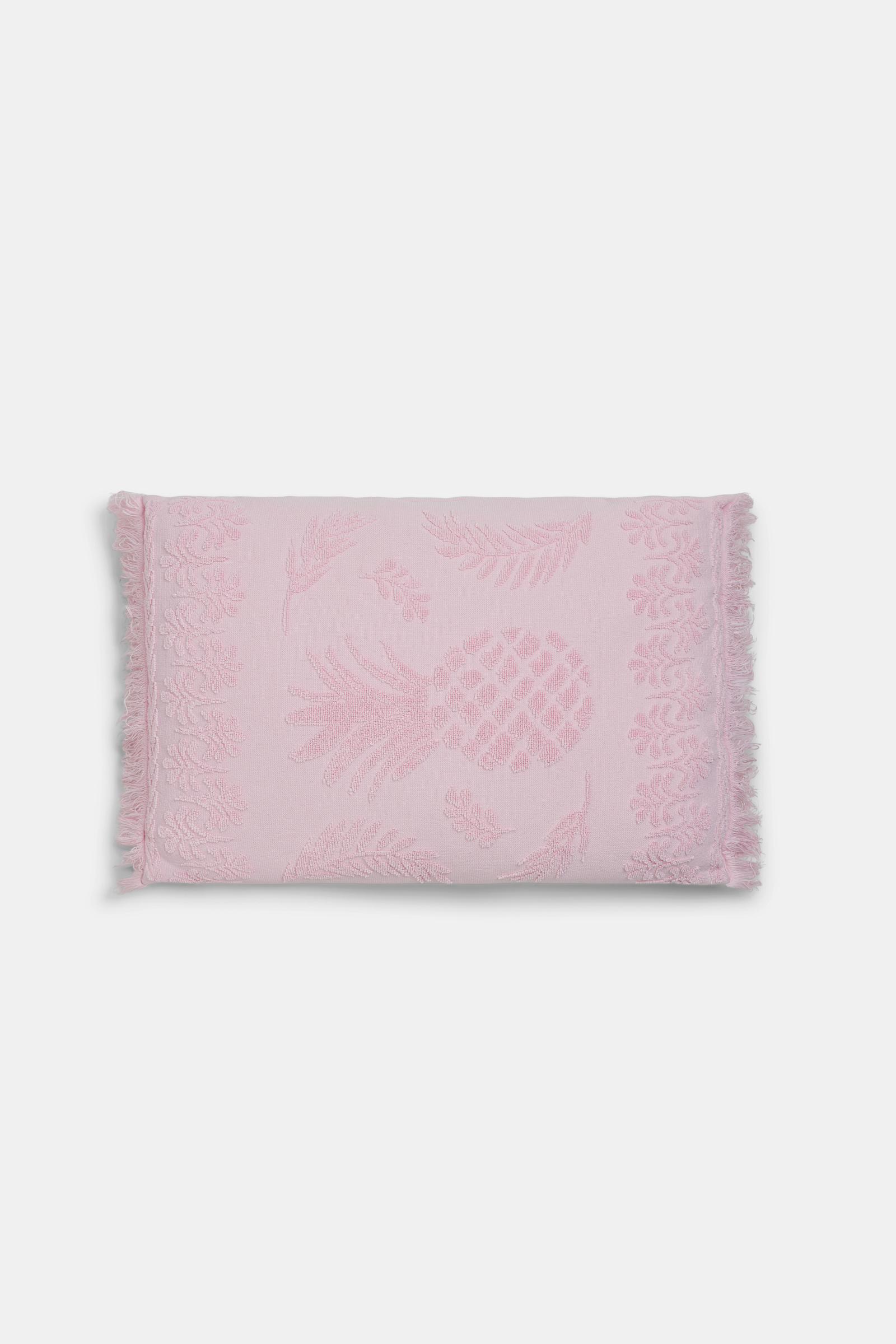 Dorothee Schumacher Cotton pillow with woven jacquard pineapple pattern pink