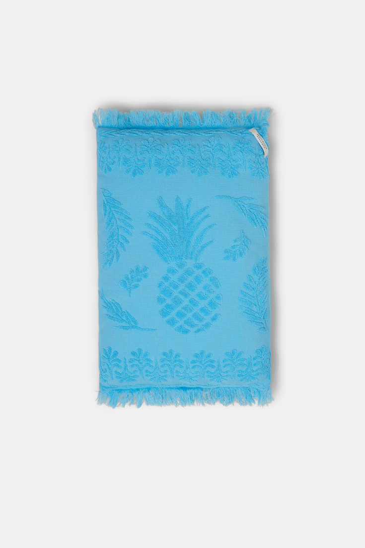 Dorothee Schumacher Kissen aus Baumwolle mit gewebtem Ananas-Jacquardmuster intense blue