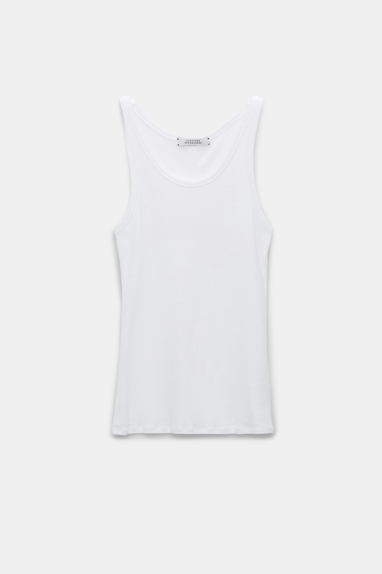 Dorothee Schumacher Geripptes Tanktop pure white